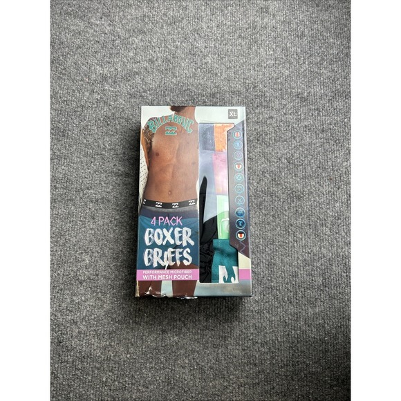 Billabong Other - Billabong Performance Mesh Microfiber Boxer Briefs 4 Pack Men's Size XL